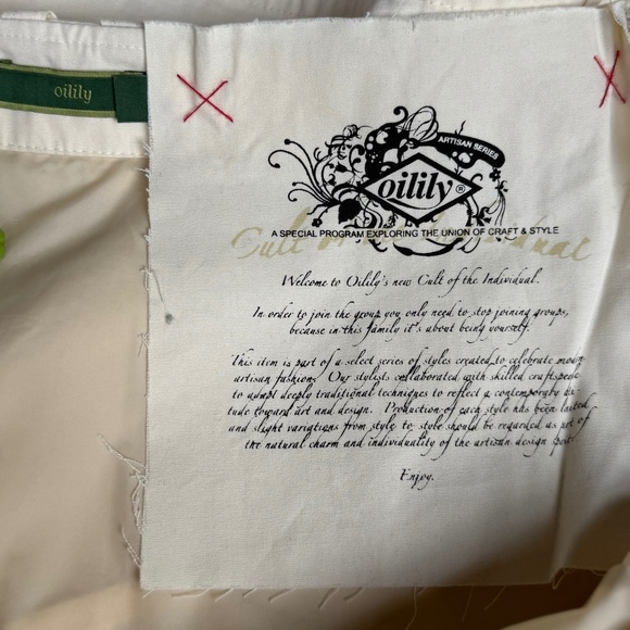 Oilily Cream Embroidered A Line Skirt Sz‎ 4 - Picture 6 of 6